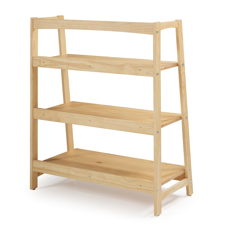 Mid Century Open Shelving Unit - Oak Finish