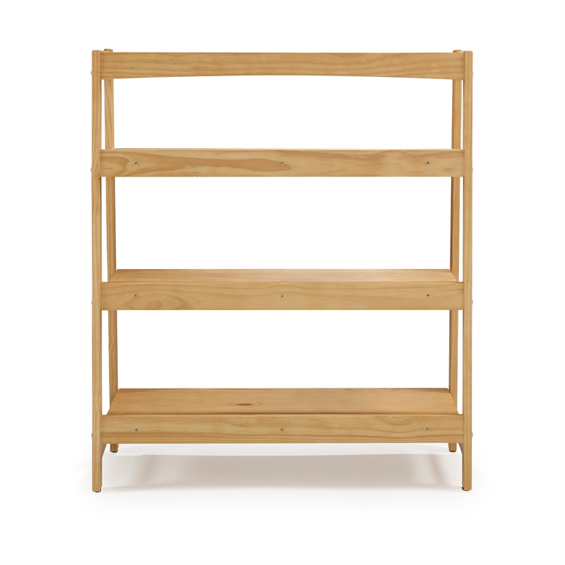 Mid Century Open Shelving Unit - Oak Finish