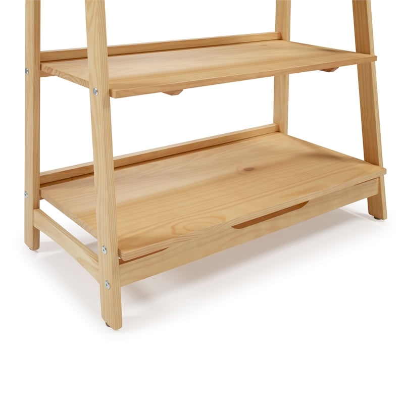 Mid Century Open Shelving Unit - Oak Finish