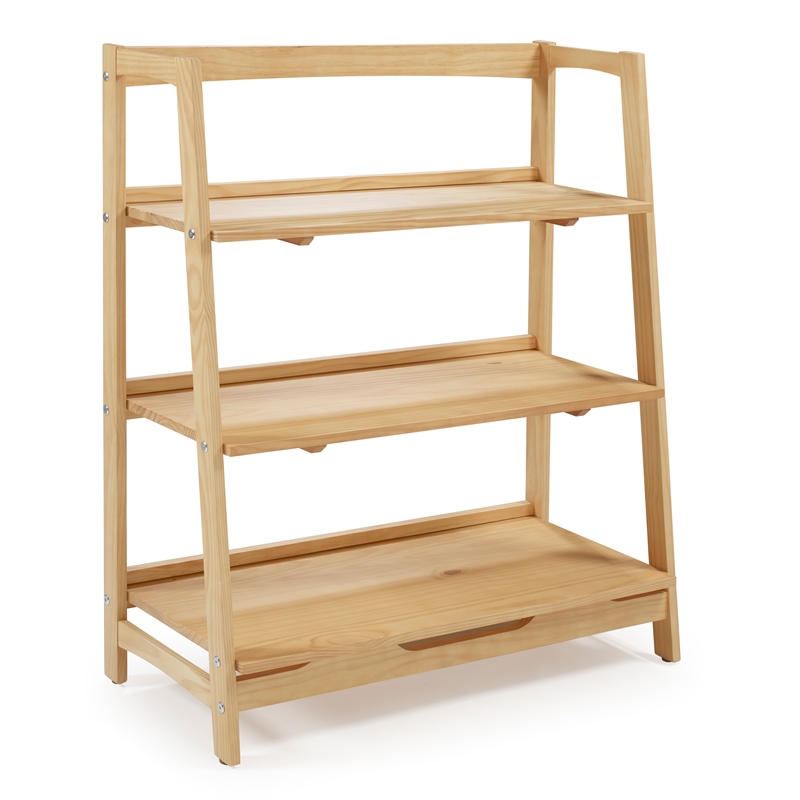 Mid Century Open Shelving Unit - Oak Finish