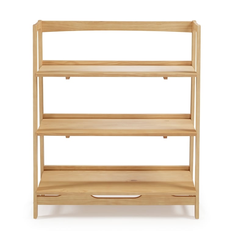 Mid Century Open Shelving Unit - Oak Finish
