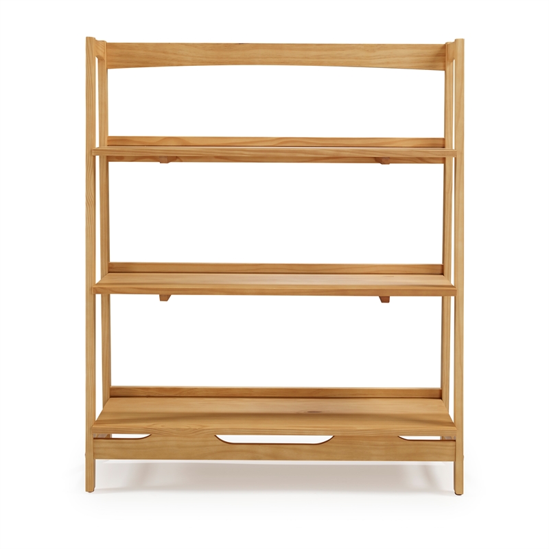 Mid Century Open Shelving Unit - Oak Finish