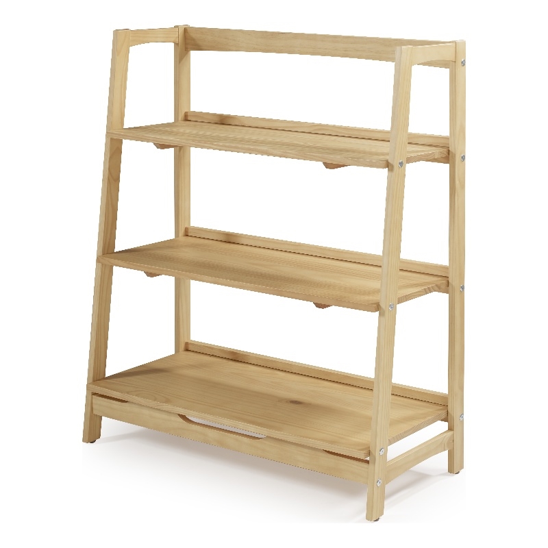 Mid Century Open Shelving Unit - Oak Finish