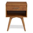 Mid Century Modern One Drawer Nightstand - Castanho Finish