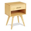 Mid Century Modern One Drawer Nightstand - Oak Finish