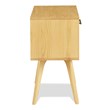 Mid Century Modern One Drawer Nightstand - Oak Finish