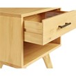 Mid Century Modern One Drawer Nightstand - Oak Finish