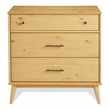 Mid Century Three Drawer Dresser - Scandinavian Oak Finish