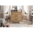 Mid Century Three Drawer Dresser - Scandinavian Oak Finish