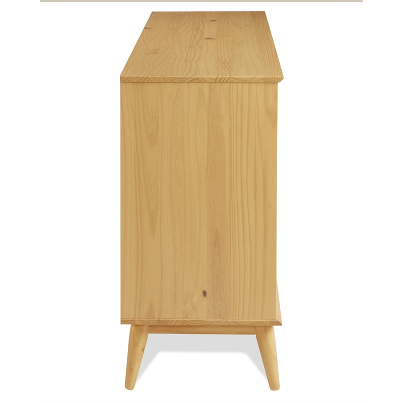 Mid Century Six Drawer Dresser - Scandinavian Oak Finish