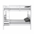 Camaflexi Full over Full Bunk Bed - Panel Headboard - White Finish