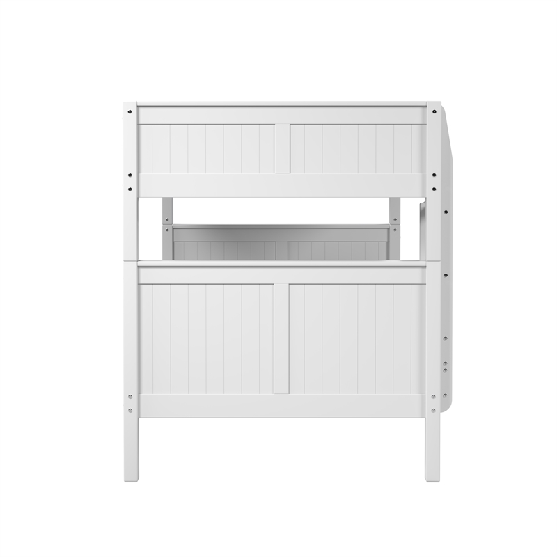 Camaflexi Full over Full Bunk Bed - Panel Headboard - White Finish