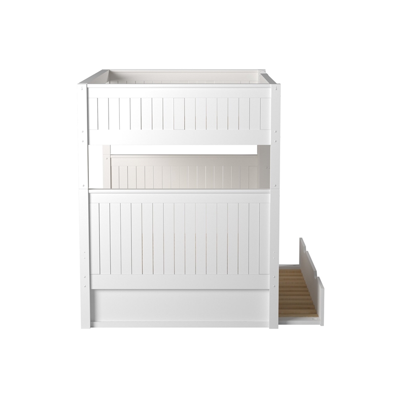Camaflexi Full over Full Bunk Bed with Twin Trundle - Panel Headboard