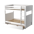 Camaflexi Full over Full Bunk Bed with Twin Trundle - Panel Headboard