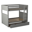 Camaflexi Full over Full Bunk Bed with Twin Trundle - Panel Headboard