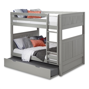 Camaflexi Full over Full Bunk Bed with Twin Trundle - Panel Headboard