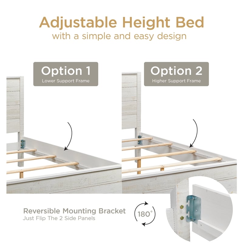 Arlington Bed Queen Size - Distract Grey Finish