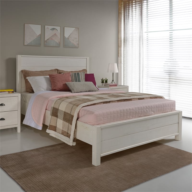 Arlington Bed Queen Size - Distract White Finish