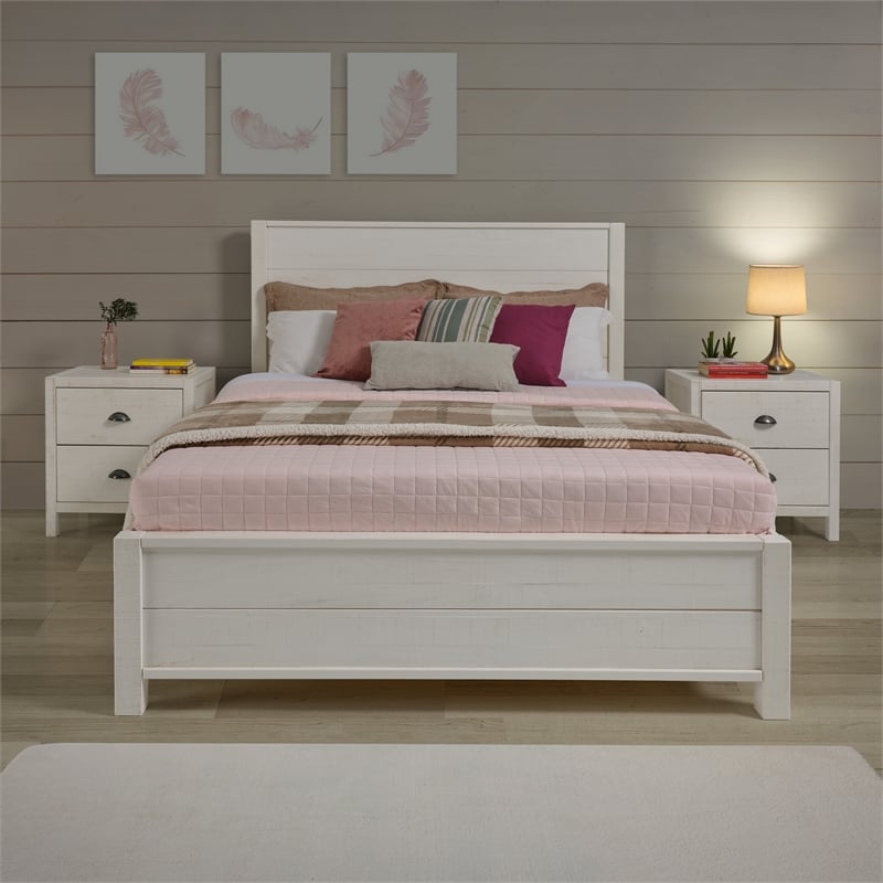 Arlington Bed Queen Size - Distract White Finish