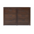 Carmel Six Drawer Dresser - Antique Walnut Finish