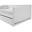 Mid Century Classic Twin Size Day Bed with Trundle White Finish