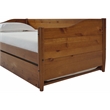 Mid Century Classic Twin Size Day Bed with Trundle Castanho Finish