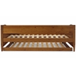 Mid Century Classic Twin Size Day Bed with Trundle Castanho Finish