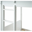Mid Century Modern Bunk Bed Twin over Twin - White Finish