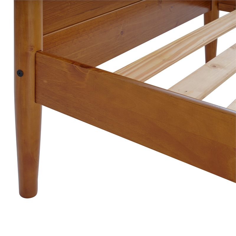 Mid Century Modern Bunk Bed Twin over Twin - Castanho Finish