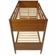 Mid Century Modern Bunk Bed Twin over Twin - Castanho Finish