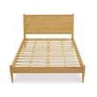 Camaflexi Mid-Century Solid Wood Platform Queen Bed in Scandinavian Oak