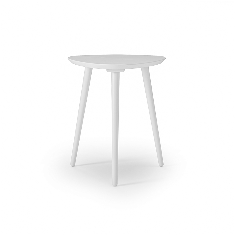 Mid Century Modern End Table White Finish