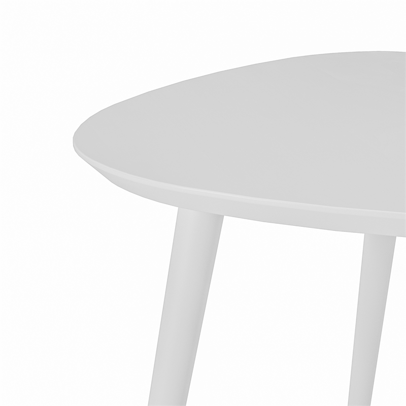 Mid Century Modern End Table White Finish