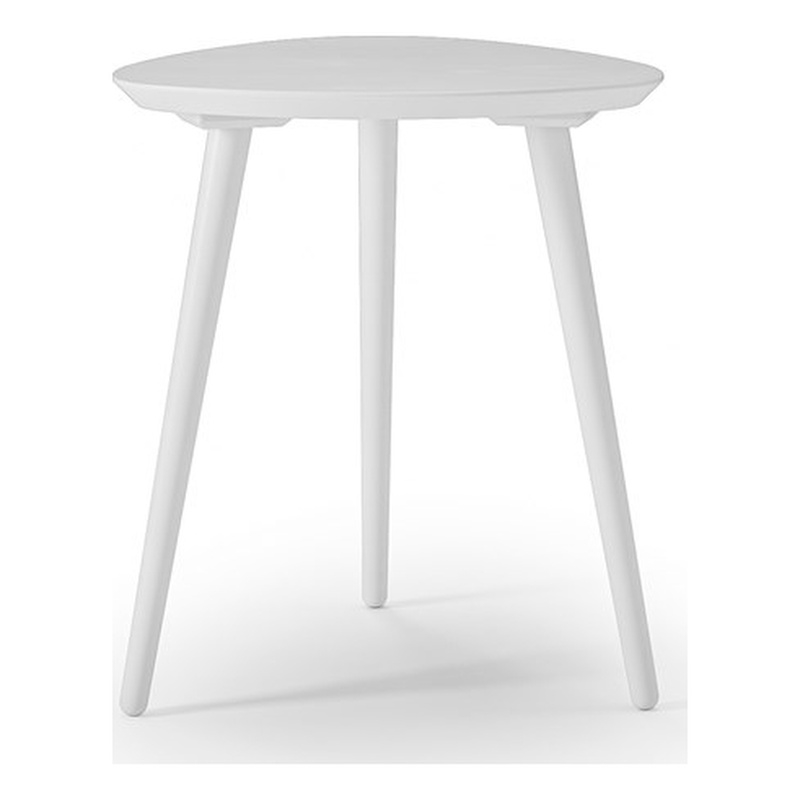 Mid Century Modern End Table White Finish