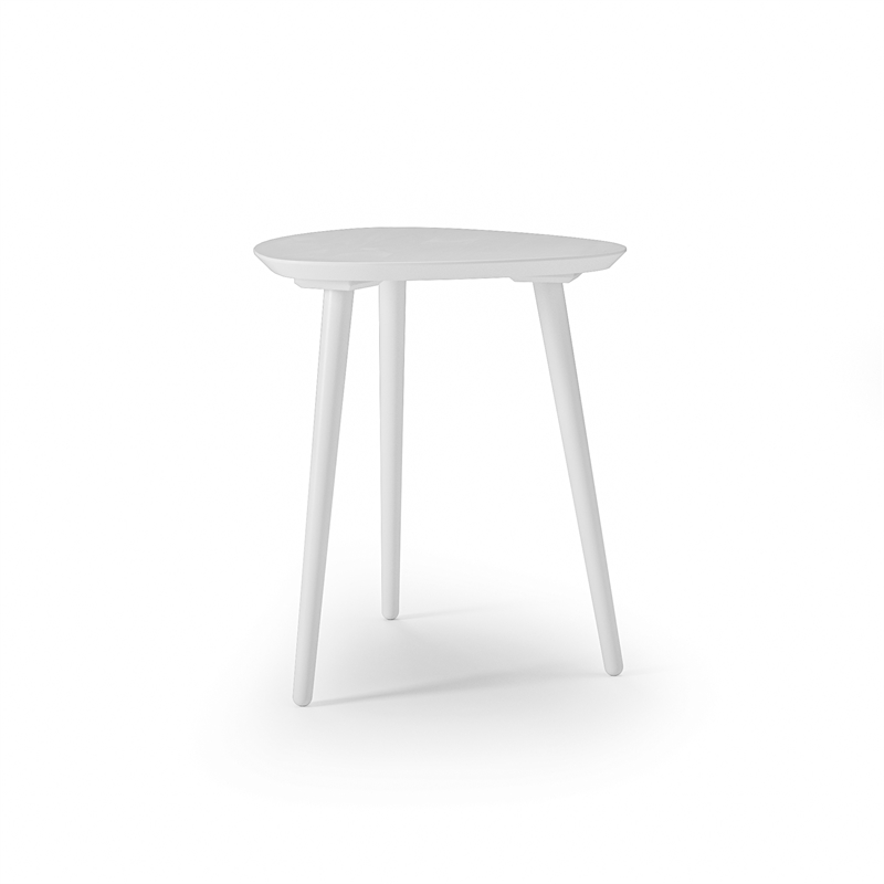 Mid Century Modern End Table White Finish