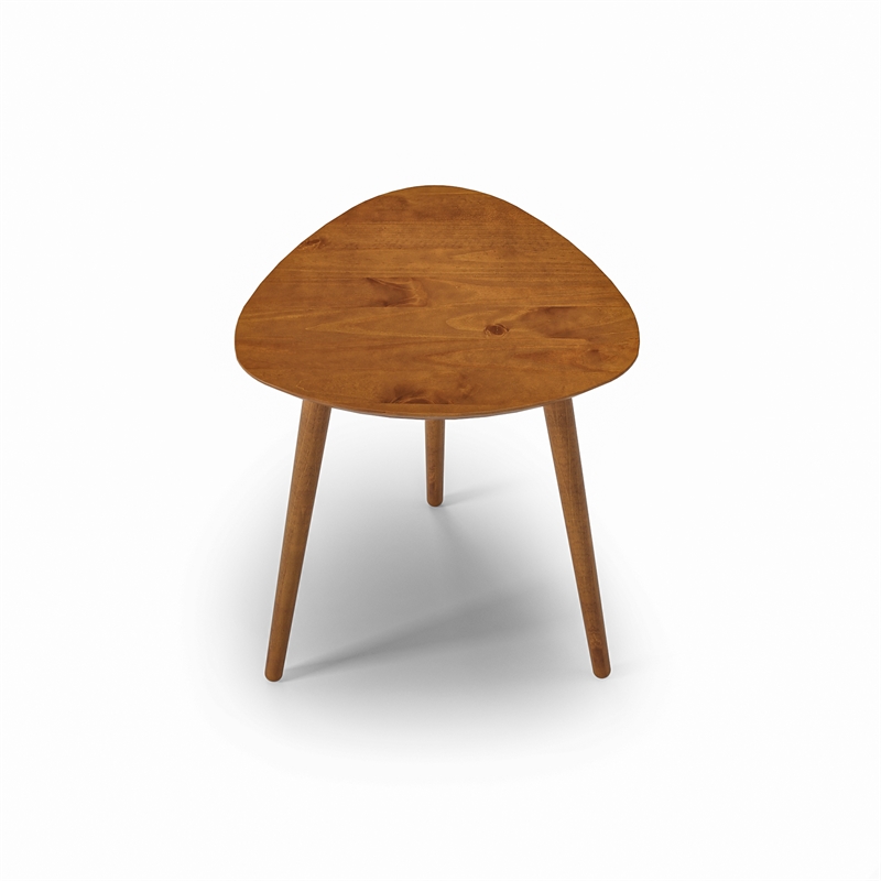 Mid Century Modern End Table Castahno Finish