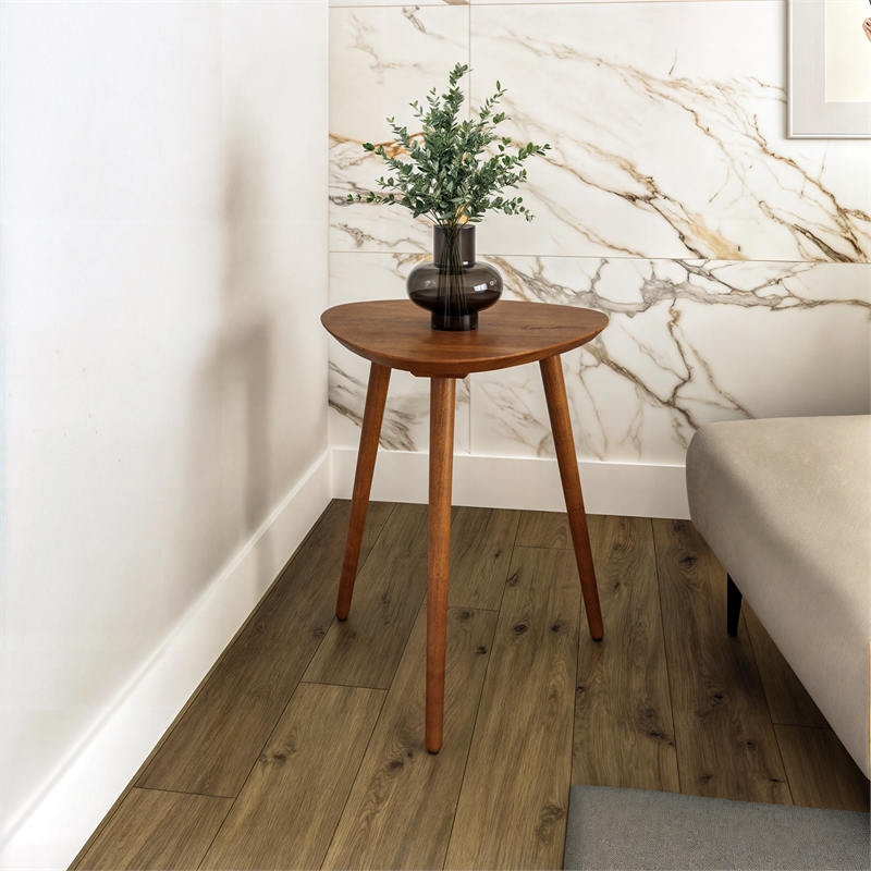 Mid Century Modern End Table Castahno Finish