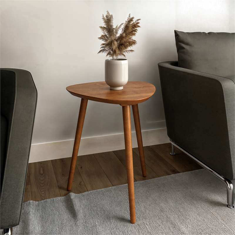 Mid Century Modern End Table Castahno Finish