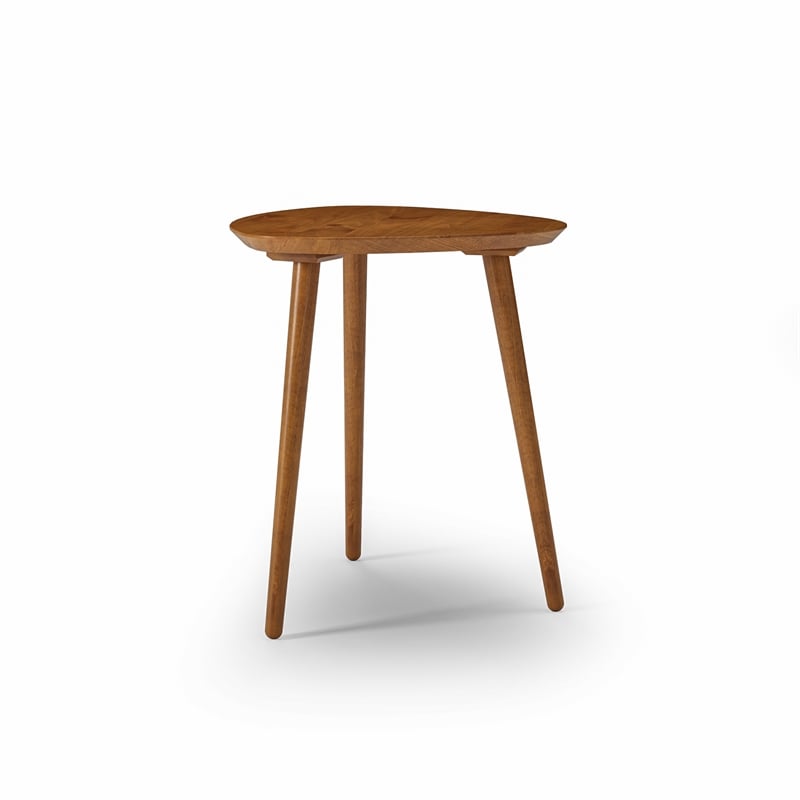 Mid Century Modern End Table Castahno Finish