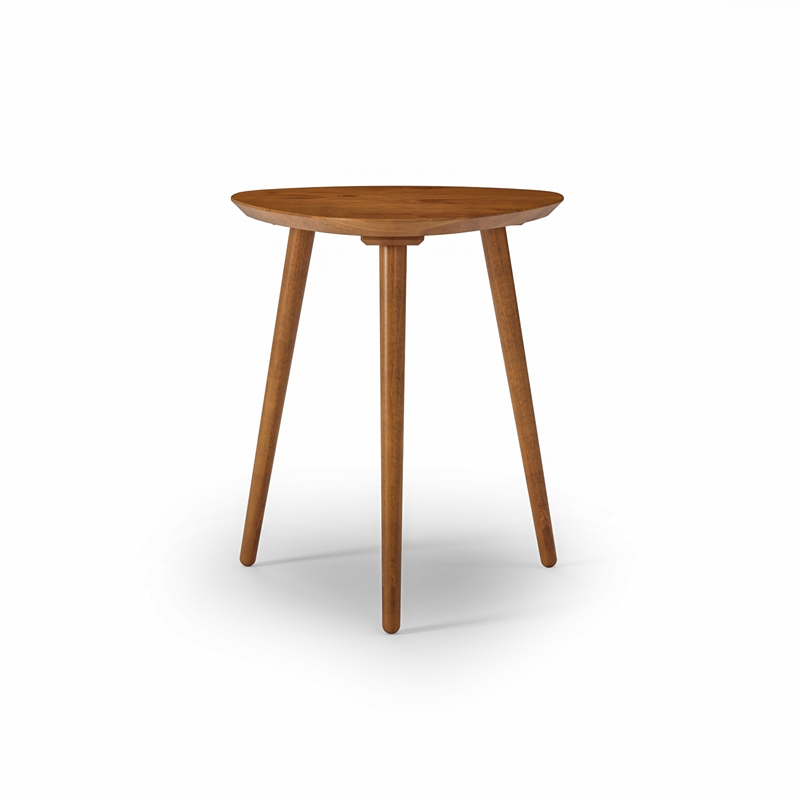 Mid Century Modern End Table Castahno Finish