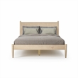 Camaflexi Mid Century Panel Bed Queen Size Light Oak
