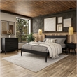 Camaflexi Mid Century Panel Bed Queen Size Black