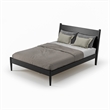 Camaflexi Mid Century Panel Bed Queen Size Black