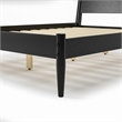 Camaflexi Mid Century Panel Bed Queen Size Black
