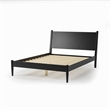Camaflexi Mid Century Panel Bed Queen Size Black