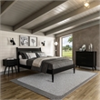 Camaflexi Mid Century Panel Bed Full Size Black