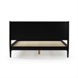 Mid Century Platform Bed King Size - Black Finish