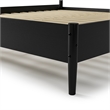 Mid Century Platform Bed King Size - Black Finish
