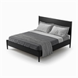 Mid Century Platform Bed King Size - Black Finish