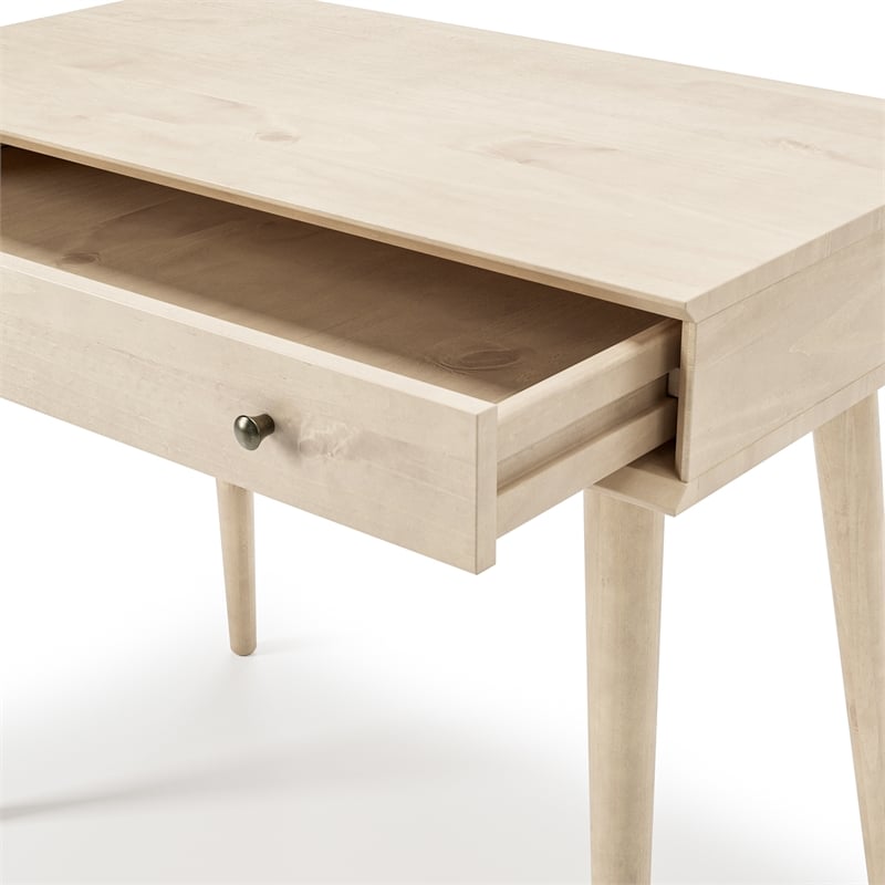 Mid Century Desk One Drawer - Light Oak Finish